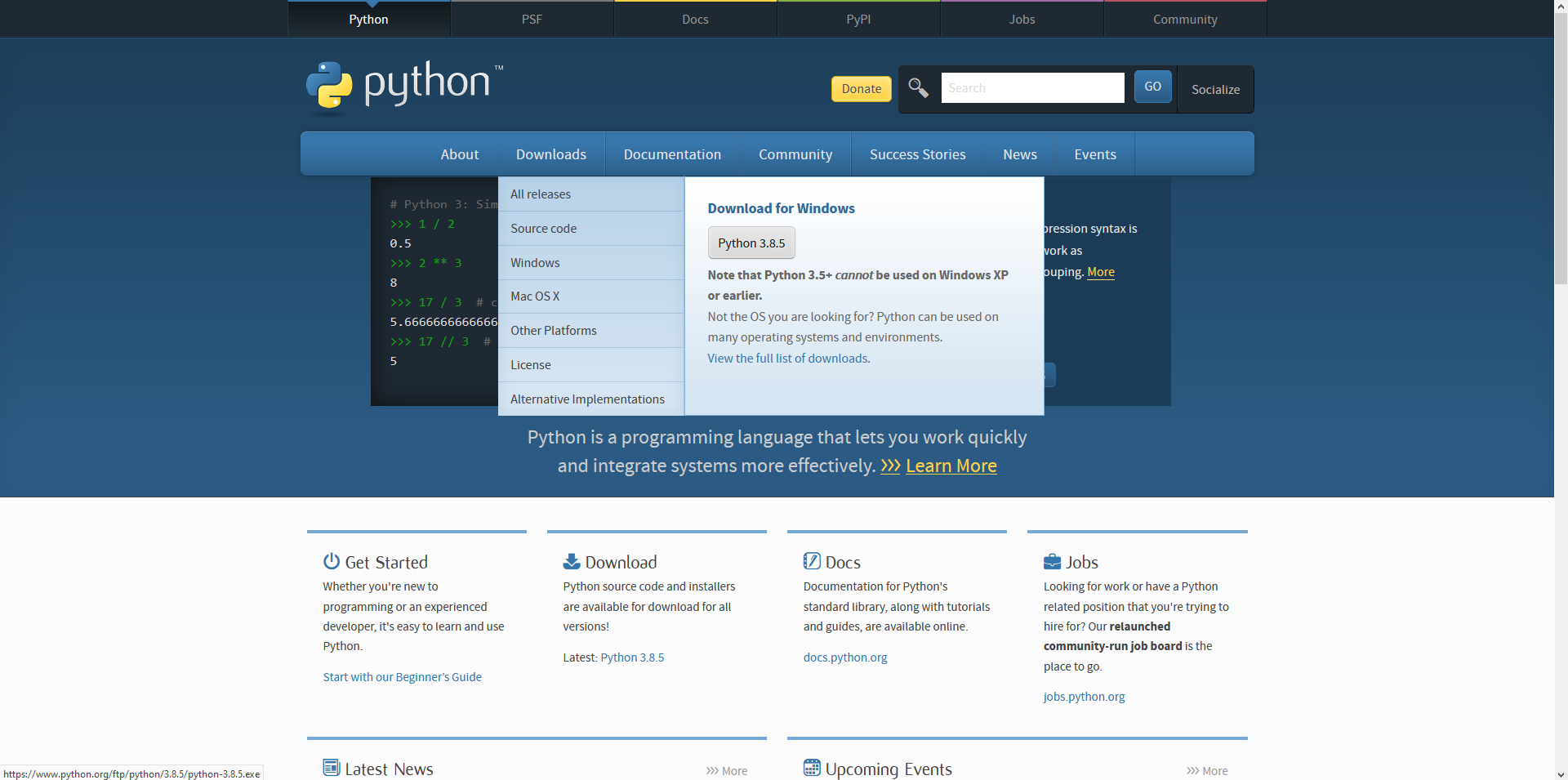 python download 3